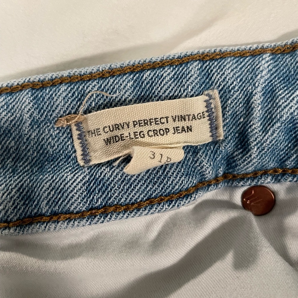Madewell Curvy Perfect Vintage Wide leg Crop Jean - Picture 8 of 12